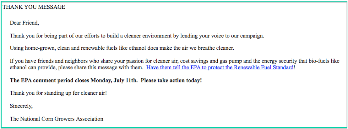NCGA Advocacy Email Example NCGA Advocacy Email Example