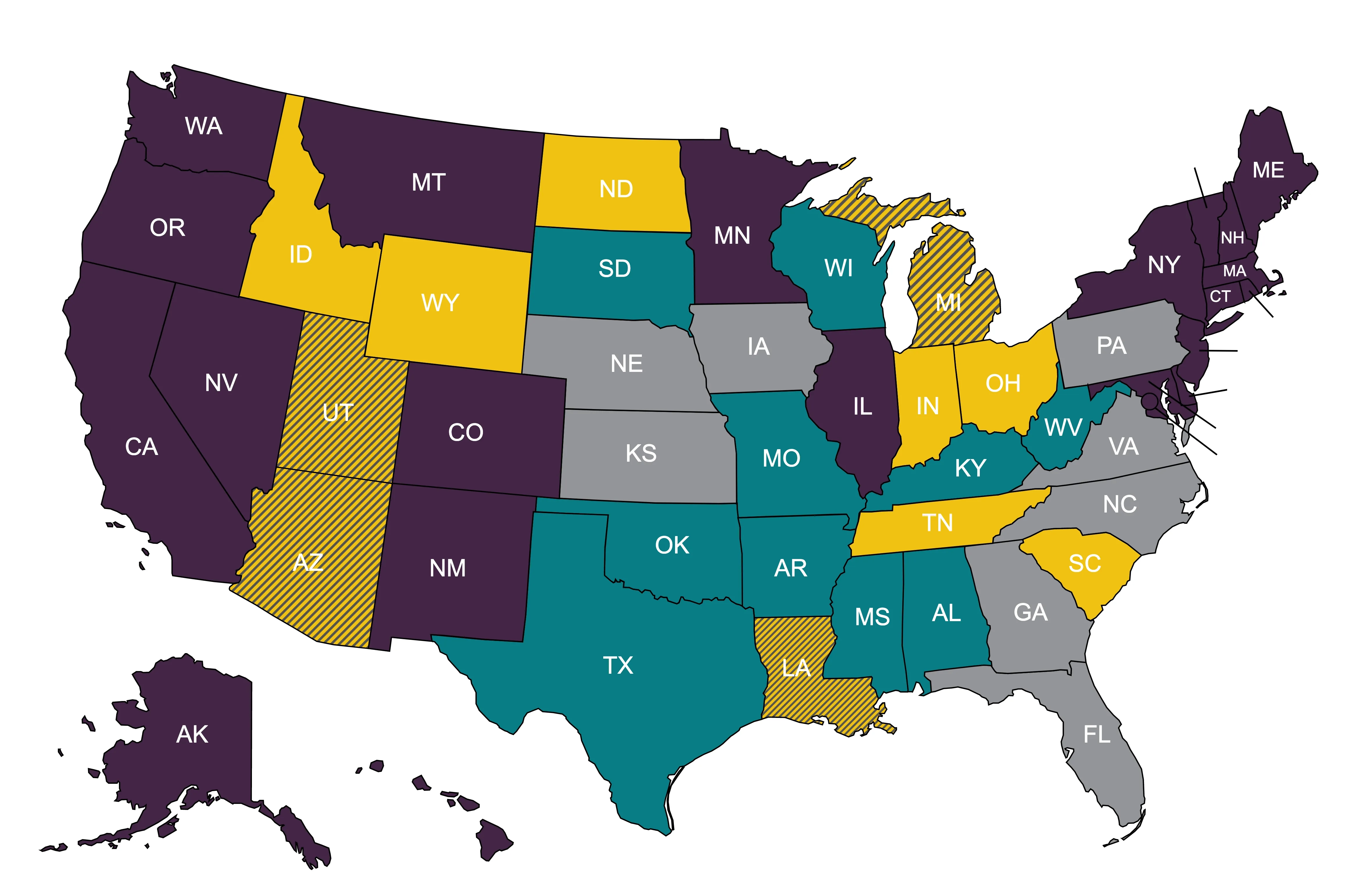 [MAP] How the Abortion Policy Battle is Taking Shape Across the US