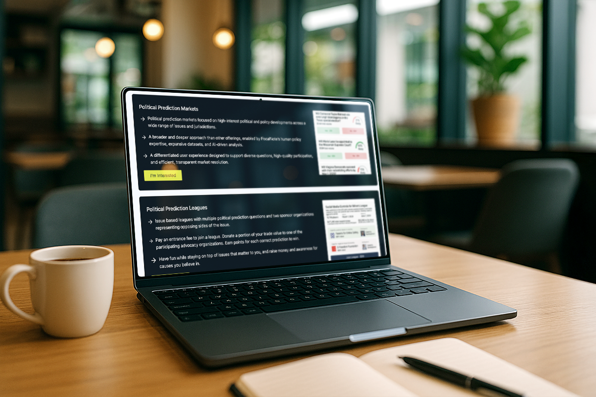 FiscalNote Announces Political Prediction Markets