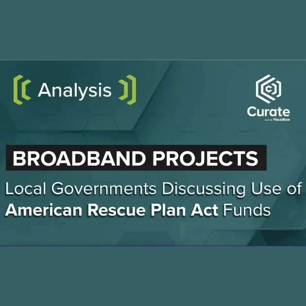 Broadband Projects: Local Governments Discussing Broadband Projects Using American Rescue Plan Funds