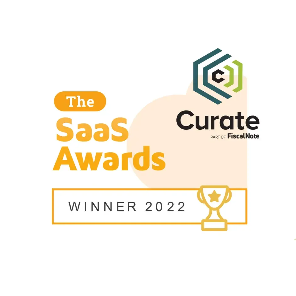 FiscalNote’s Curate Wins Global Award For “Best Data Innovation in a SaaS Product”