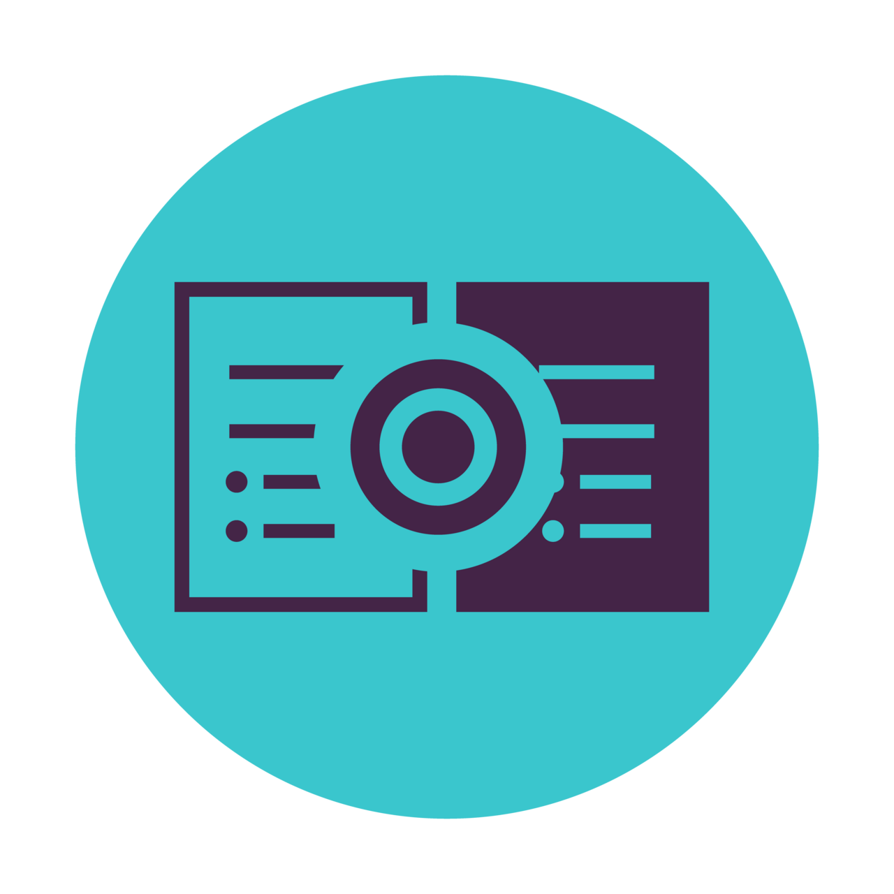 Two contrasting pages representing comparing and contrasting